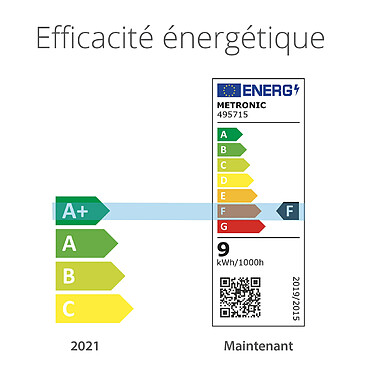 METRONIC - Ampoule intelligente Wi-Fi E27 LED RGB 9W pas cher