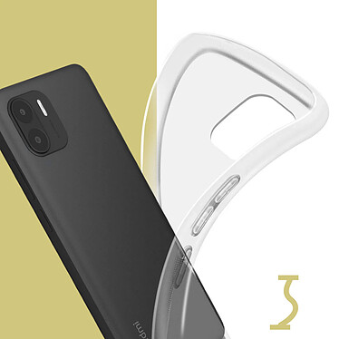 Avizar Coque pour Xiaomi Redmi A1 et A2 Silicone Fine et Légère blanc translucide pas cher