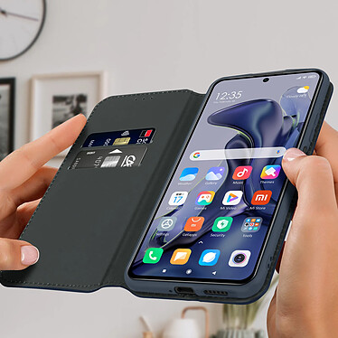 Avis Avizar Étui pour Xiaomi 11T et 11T Pro Clapet Portefeuille Fonction Support Vidéo Bleu