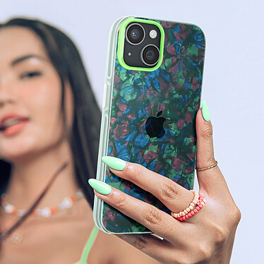 Avizar Coque pour iPhone 15 Antichoc Souple Tutti Frutti Vert pas cher