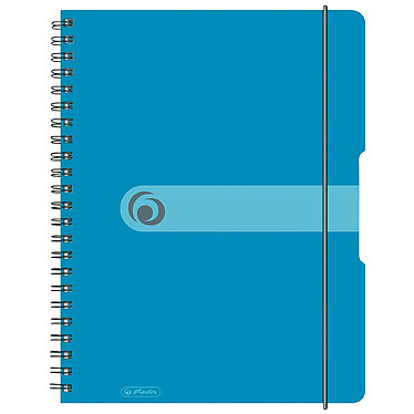 HERLITZ Cahier à Spirales Easy Orga to go A4 160P 80g Bleu Transparent