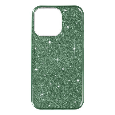 Avizar Coque iPhone 14 Pro Paillette Amovible Silicone Semi-rigide Vert