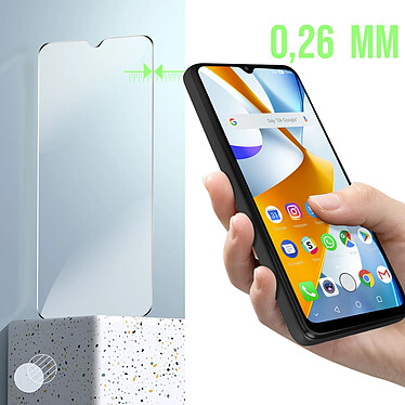 Avizar Verre Trempé pour Xiaomi Poco C40 Dureté 9H Bord Biseautés 2.5D  Transparent pas cher