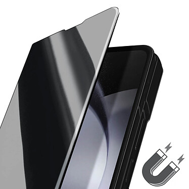 Avizar Étui Clear View pour Samsung Galaxy Z Fold 5 Clapet Miroir Fonction Support  Noir pas cher