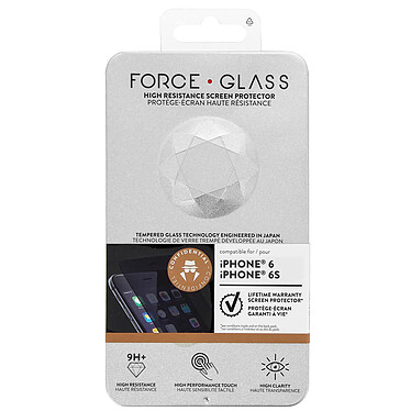 Force Glass Protection d'écran en verre pour iPhone 6/6S Plat Gamme Privé Transparent pas cher