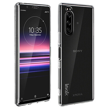 iMak Coque Sony Xperia 5 Silicone Gel Flexible Résistant Fine Légère  Transparent