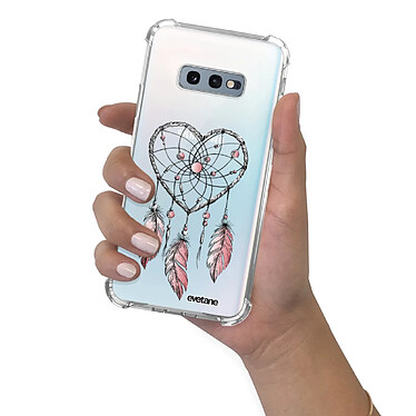 Evetane Coque Samsung Galaxy S10e anti-choc souple angles renforcés transparente Motif Attrape coeur pas cher