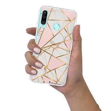 LaCoqueFrançaise Coque Huawei P30 Lite/ P30 Lite XL 360 intégrale transparente Motif Marbre Rose Tendance pas cher