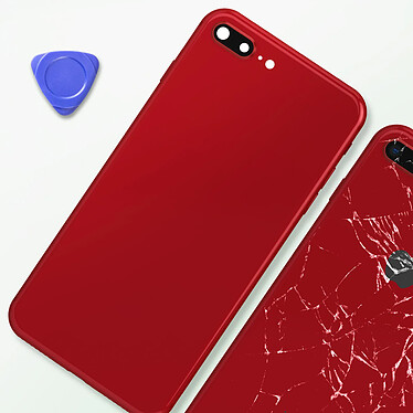 Acheter Clappio Châssis iPhone 8 Plus avec Vitre arrière de remplacement Rouge