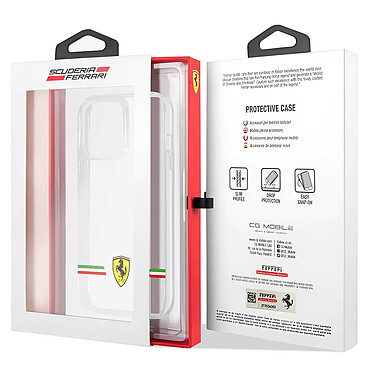 Ferrari Coque pour iPhone 13 Pro Bi-matière Compatible QI Transparent pas cher