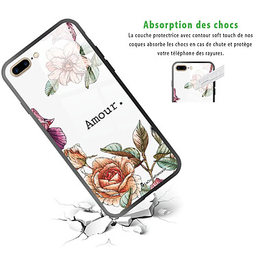 Avis LaCoqueFrançaise Coque iPhone 7 Plus/ 8 Plus Coque Soft Touch Glossy Amour en fleurs Design