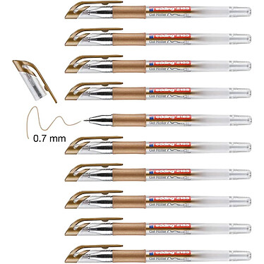 EDDING Roller à encre gel 2185 cuivre 0,7 mm x 10
