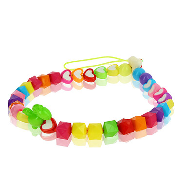 Avizar Bijou de Téléphone Bracelet à Perles carré multicolore Collection Summer pas cher