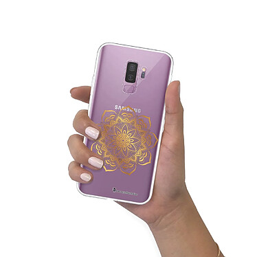 LaCoqueFrançaise Coque Samsung Galaxy S9 Plus 360 intégrale transparente Motif Mandala Or Tendance pas cher