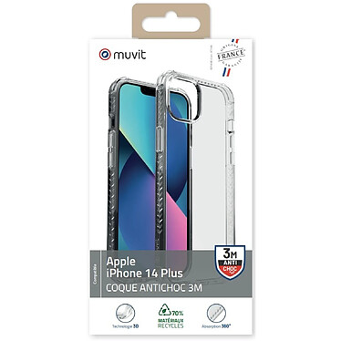 Avis Muvit Coque pour iPhone 14 Plus Renforcée et Antichoc 3M Transparent