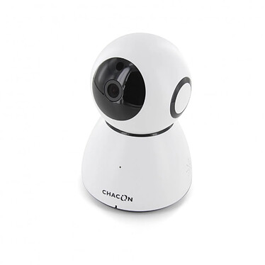 Caméra de surveillance Wi-Fi intérieure HD rotative - 128Go - blanc et noir - Chacon