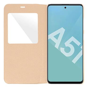 Acheter Avizar Housse Samsung Galaxy A51 Fenêtre d'affichage Protection Intégrale Dorée