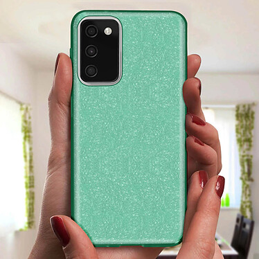 Acheter Avizar Coque Samsung Galaxy A03S Paillette Amovible Silicone Semi-rigide Vert