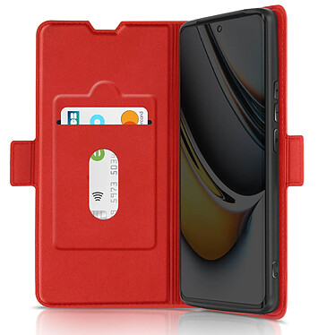 Avis Avizar Étui pour Realme 11 Pro et 11 Pro Plus Porte-carte Support Vidéo Design Fin  Rouge