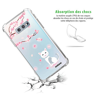 Avis Evetane Coque Samsung Galaxy S10e anti-choc souple angles renforcés transparente Motif Chat et Fleurs