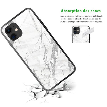 Avis LaCoqueFrançaise Coque iPhone 11 Coque Soft Touch Glossy Marbre gris Design