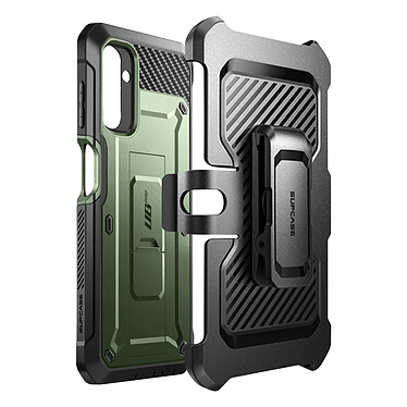 Supcase Coque Vert pour Samsung Galaxy A14 5G,  Antichoc avec Béquille Support et Clip Ceinture,