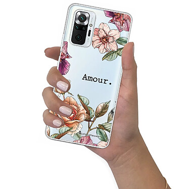 LaCoqueFrançaise Coque Xiaomi Redmi Note 10 Pro 360 intégrale transparente Motif Amour en fleurs Tendance pas cher