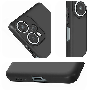 Avizar Coque pour Xiaomi Poco F5 Silicone Gel Flexible Fine et Légère  Noir pas cher