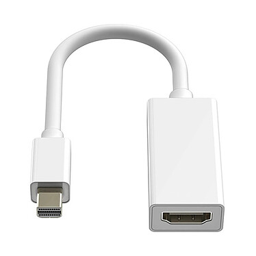 LinQ Adaptateur Mini DisplayPort Mâle vers HDMI Femelle Macbook 4K Full HD  Blanc