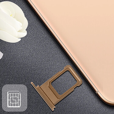 Avis Clappio Tiroir carte SIM Apple iPhone 11 Pro 1 logement pour Nano Sim - doré