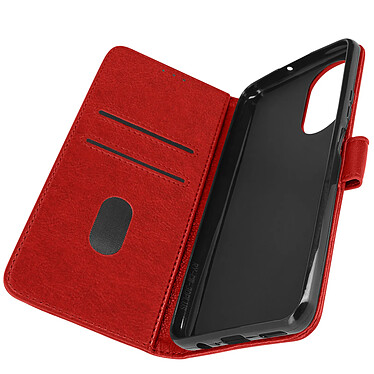 Avizar Housse pour Honor X7 Clapet Portefeuille Fonction Support Vidéo  rouge