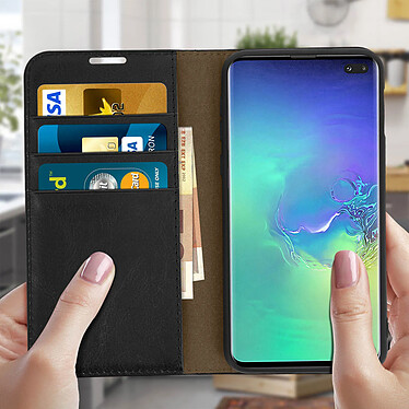 Acheter Avizar Étui Samsung Galaxy S10 Plus Housse Folio Cuir Support Vidéo noir