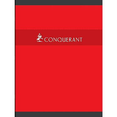 CONQUÉRANT Cahier piqué 24 x 32 cm 192 pages 70g grands carreaux coloris aléatoires pas cher