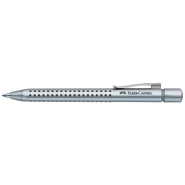 FABER-CASTELL Stylo Bille Rétractable GRIP 2011 Pte Moyenne Argent