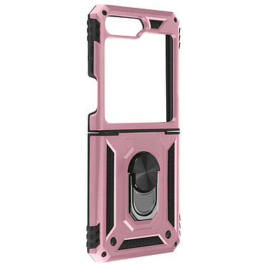 Avizar Coque pour Samsung Galaxy Z Flip 5 Antichoc Hybride Bague Support Magnétique  Rose Gold