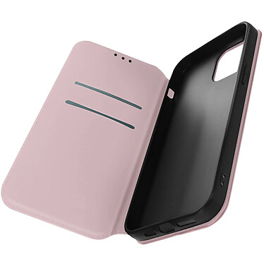 Avizar Housse pour iPhone 14 Plus Clapet Portefeuille Fonction Support Vidéo  rose champagne