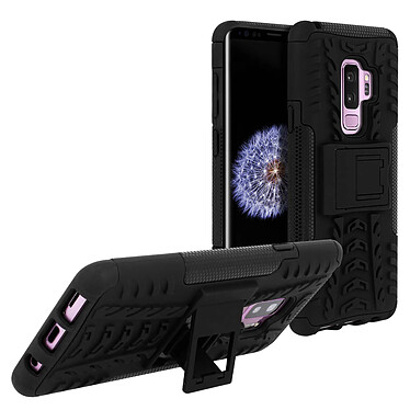 Avizar Coque Samsung Galaxy S9 Plus Protection Antichocs+Support Intégré - Noir