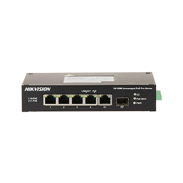 Hikvision - Switch PoE 4 ports non-manageable - Gigabit 10/1000 Mbps - Hikvision