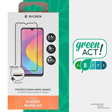 Acheter Bigben Verre Trempé pour Xiaomi Redmi A3 Biseauté Dureté 9H avec Applicateur Transparent