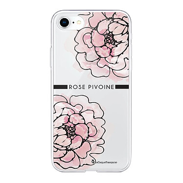 LaCoqueFrançaise Coque iPhone 7/8/ iPhone SE 2020/ 2022 silicone transparente Motif Rose Pivoine ultra resistant