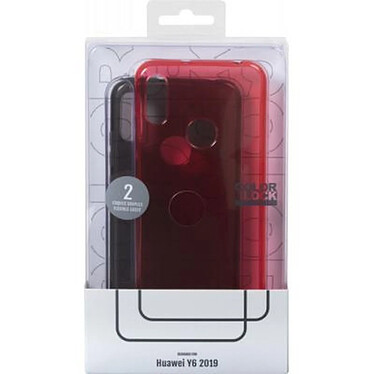 Avis Color Block Pack de Protection Colorblock pour Huawei Y6 2019 Rouge