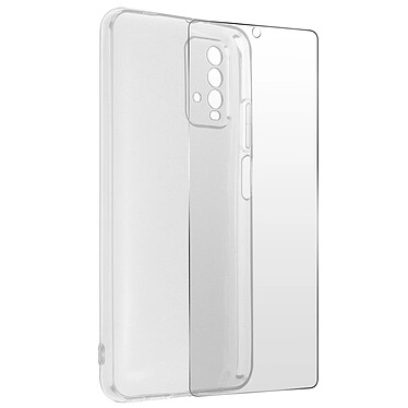 Avizar Coque Xiaomi Redmi 9T Souple et Film Verre Trempé Dureté 9H Transparent