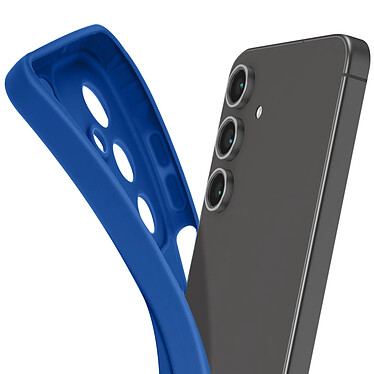 Avizar Coque pour Samsung Galaxy S24 FE Silicone Mat Bloc Caméra Protégé Bleu pas cher