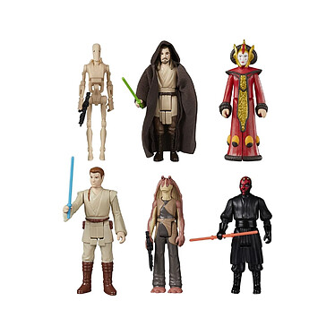 Star Wars Episode I Retro Collection - Pack de 6 figurines The Phantom Menace Multipack 10 cm