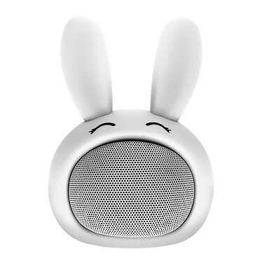 Moxie Enceinte Bluetooth 3W Autonomie 3h Design Lapin Lumineux  Blanc