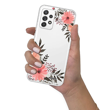 Evetane Coque Samsung Galaxy A72 360 intégrale transparente Motif Fleurs roses Tendance pas cher