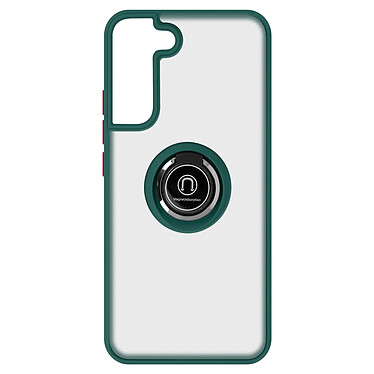 Avizar Coque pour Samsung Galaxy S22 Plus Bi-matière Bague Métallique Support Vidéo  vert