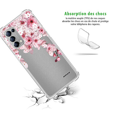 Avis Evetane Coque OPPO Find X3 Lite Silicone antichocs Solides coins renforcés  transparente Motif Cerisier