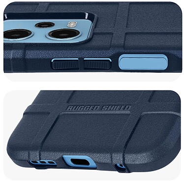 Avizar Coque pour Xiaomi Redmi Note 12 5G et Redmi Note 12 4G Silicone Épais avec Coins Antichocs Motif Relief  Bleu pas cher