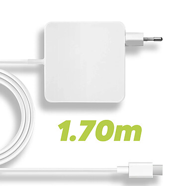 Avis Moxie Chargeur Secteur USB C pour MacBook Charge Rapide 61W Câble 1.7m Blanc